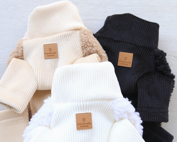 コーデュロイ×ボアつなぎ 可愛い小型犬の洋服通販 鎌倉ドッグ