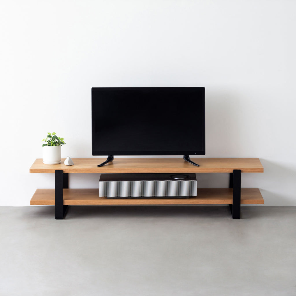 THE TV BOARD / LOW TABLE ホワイトオーク × Black Steel – KANADEMONO