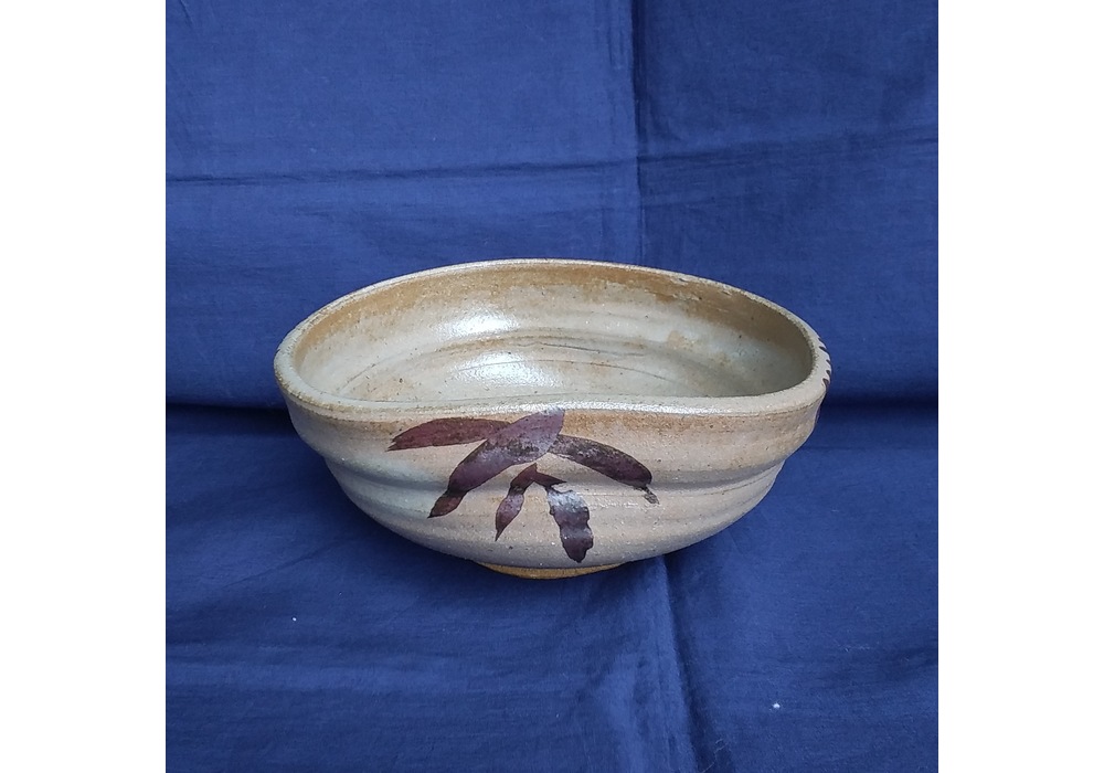 鉢□古唐津手付き鉢 古い絵唐津 花生け 菓子器 菓子鉢 古美術