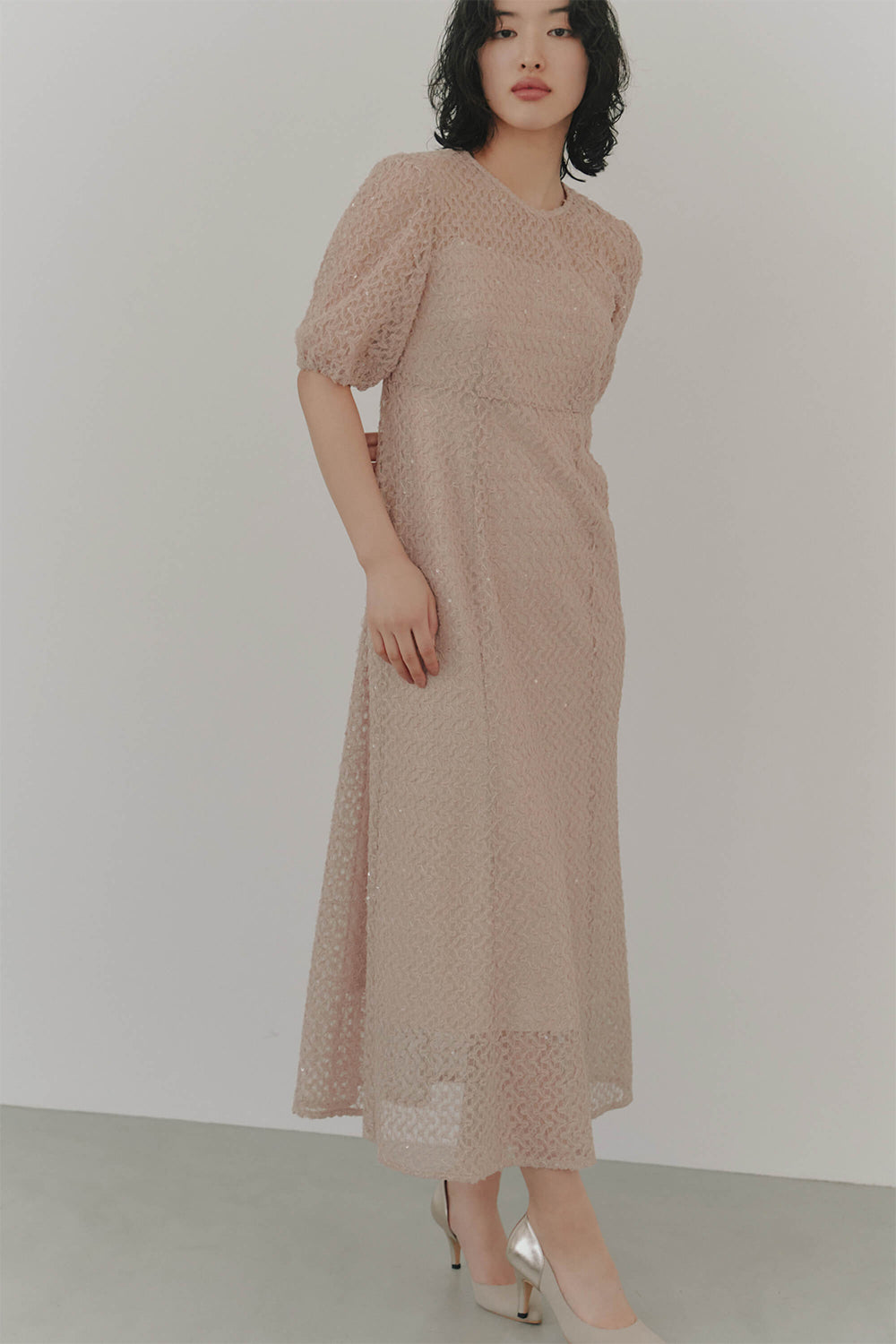 kaene レース×シフォンドレス 2025 使用回数1回2h size 36 kaene