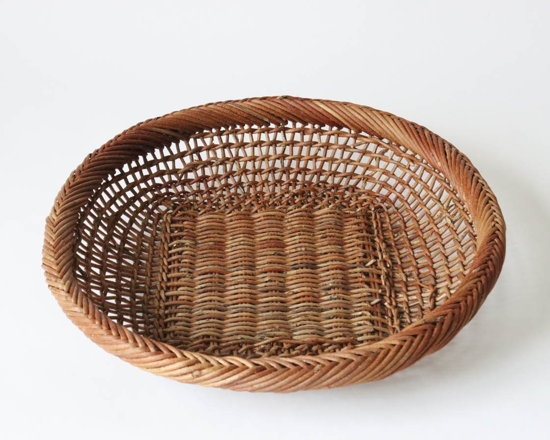 青森 あけび こだし編み 丸かご (大)
