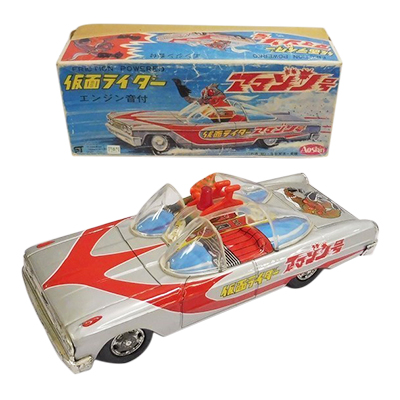 参考価格】アオシン ブリキ 仮面ライダー アマゾン号 エンジン音付