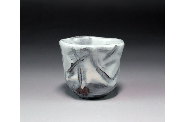 清水卯一 青磁貫入茶碗 美しく透明感のある名作！7130 【公式通販】