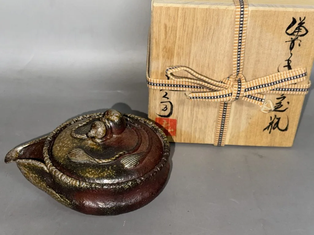 入江光人司 備前焼宝瓶 をお持込で買取致しました | 骨董品買取専門さくや