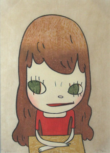 奈良美智「Tell me why」木版画 42×29.5cm