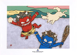 瀧下和之「鬼ヶ島でハイドードー。」陶板画 瀧下和之「鬼ヶ島でハイ