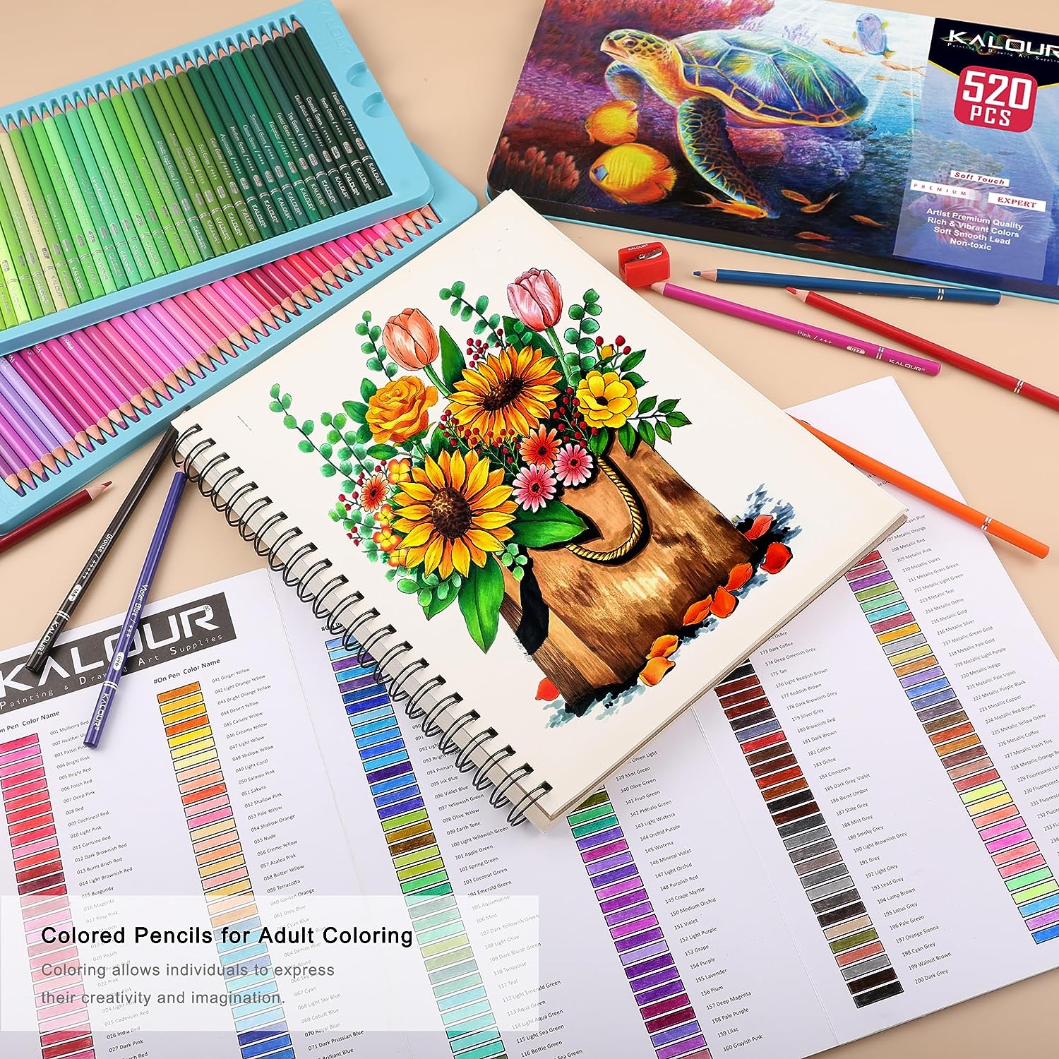 KALOUR Colored Pencils,Set of 520 Colors,just $109.99 free shoping.