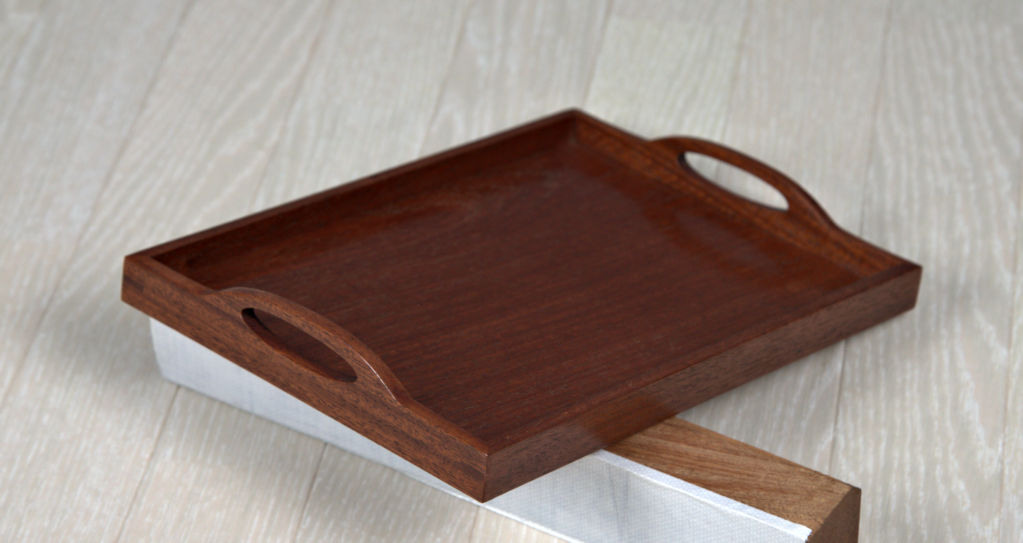 雑貨: 花梨 煎茶盆 若畑作 no.8210 / 唐木家具OSAKA