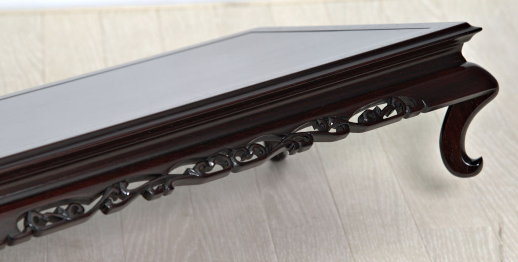 花台: 紫檀 史郎作 唐草 1.8尺 平台 大阪唐木指物工芸 no.8776 / 唐木