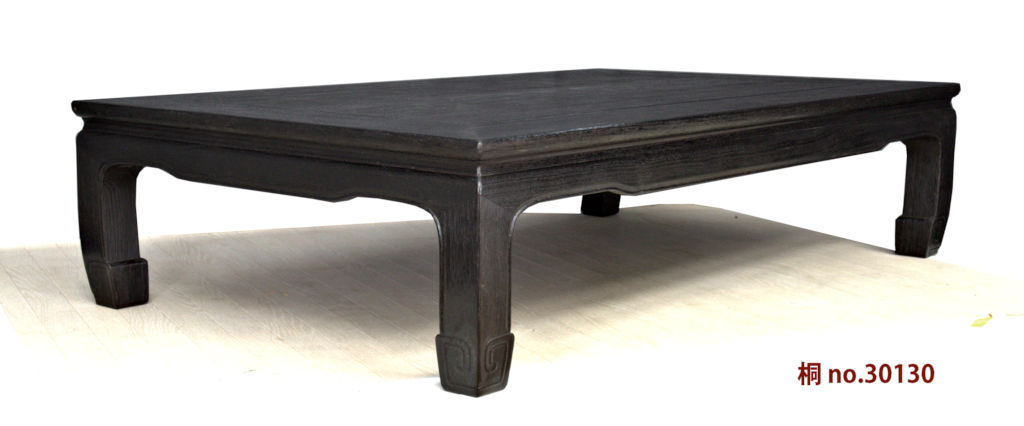 座敷机: 桐 藤原作 バチ足無地 5尺机 大阪唐木指物 no.30130 / 唐木