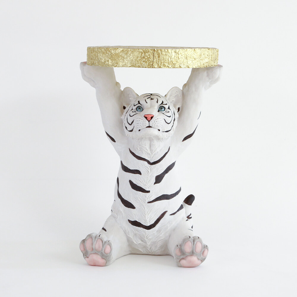 アニマルサイドテーブル ホワイトタイガー【LIMITED10】 - サイド