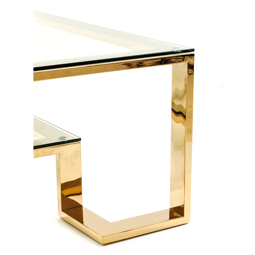 ゴールドラッシュ 120x120cm ローテーブル/コーヒーテーブル - ロー