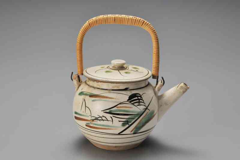 益子焼 皆川マス 絵付 山水図30.8cm 大皿 益子民藝 浜田庄司 柳