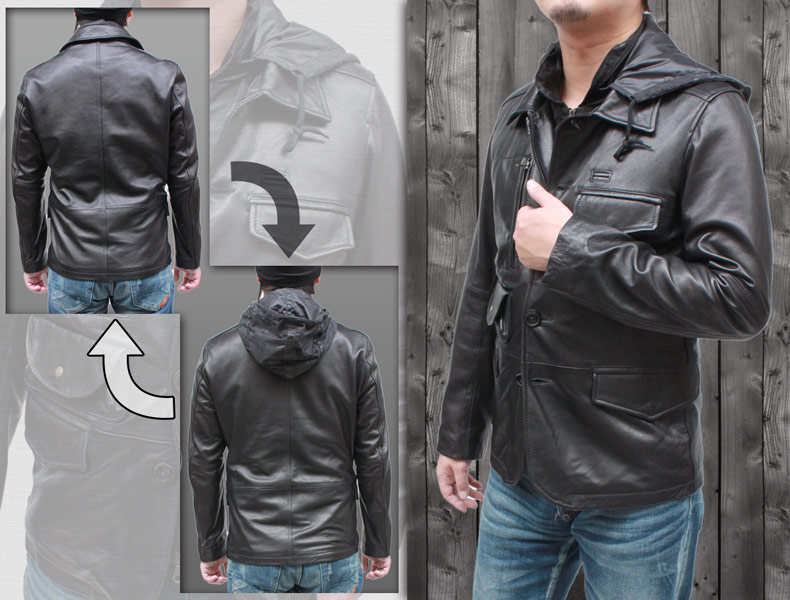 AVIREX(アヴィレックス) シープスキン コンビレイヤード レザー