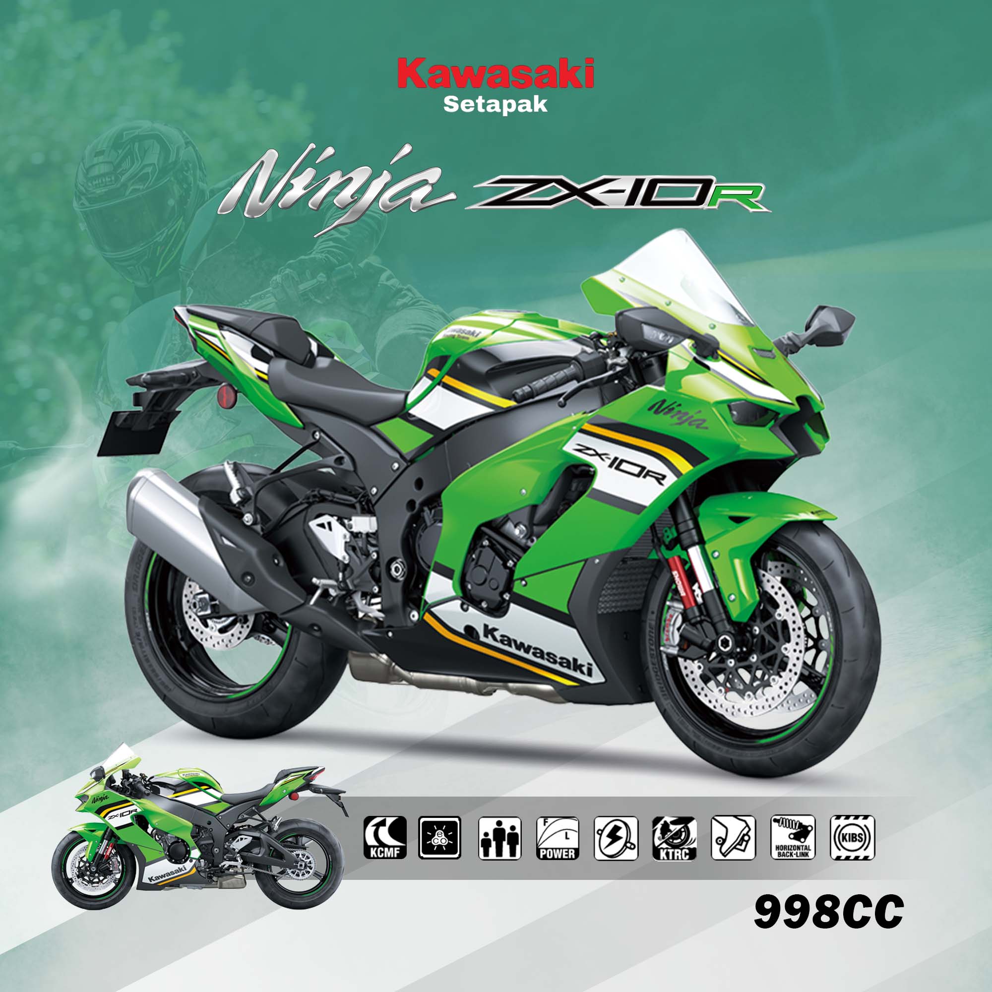 NINJA ZX-10R CANDY LIME GREEN (CBU) - EANG CHUN MOTOR SDN BHD