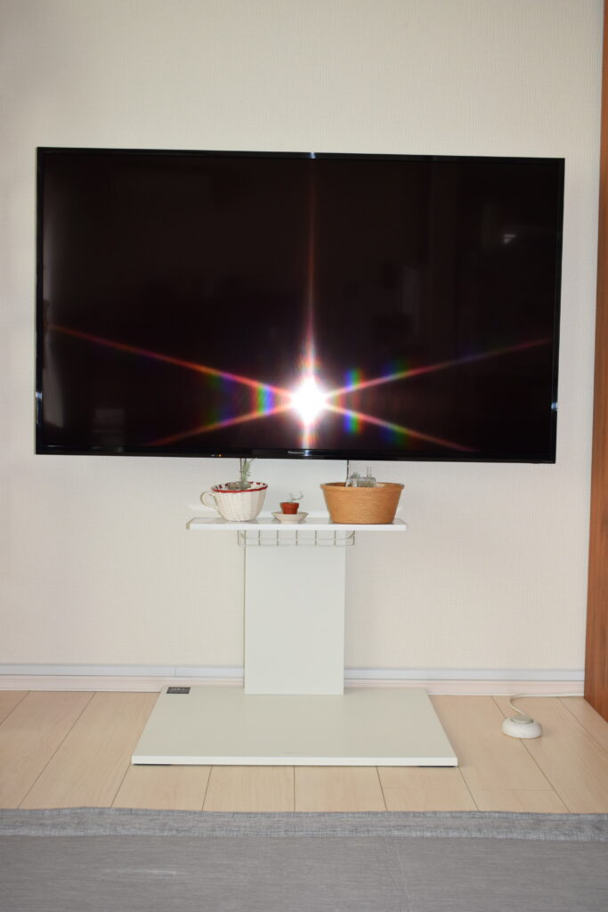 ジャンク】WALL 壁寄せ テレビスタンド 棚板 ジャンク】WALL 壁寄せ