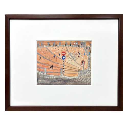 香月泰男、ニューヨーク（12）、希少画集画、新品高級額、額装付