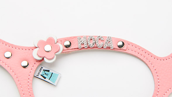 kazama ハーネス ピンク SS ゴールド金具 パール メガネハーネス