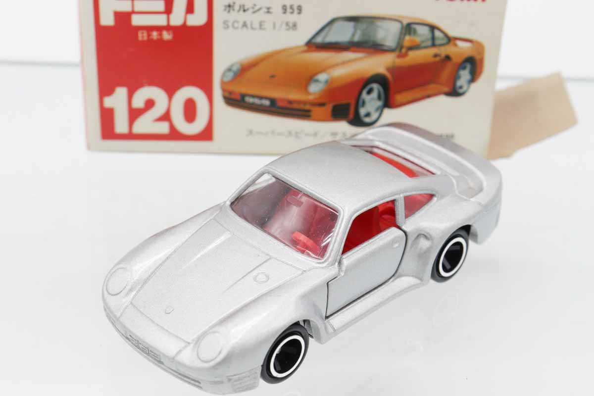 ミニカー 1/58 ポルシェ 959 シルバー 赤箱 日本製 ミニカーショップ