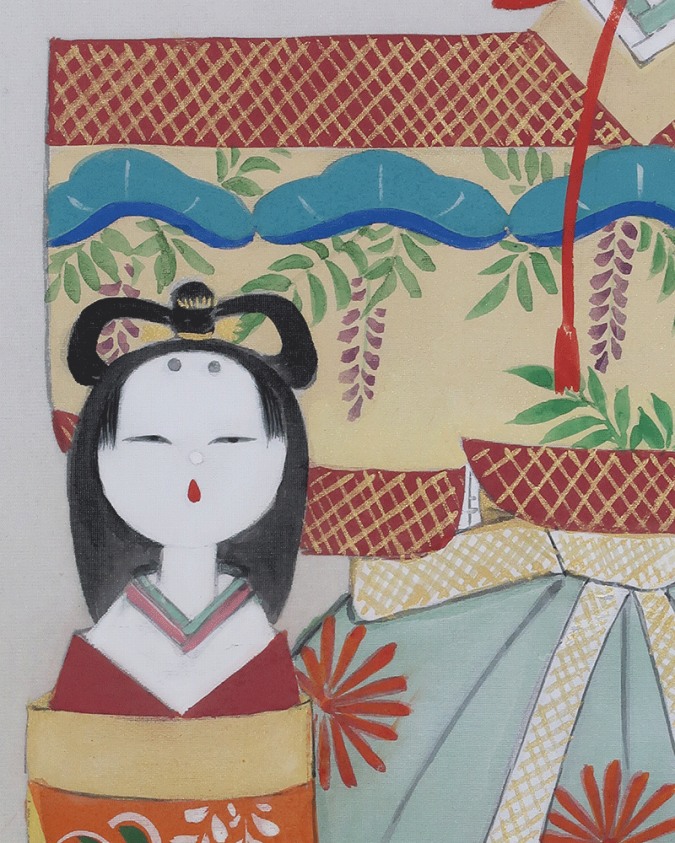 吉崎清 立雛 | 掛軸(掛け軸)販売／表装ご依頼は掛軸いっぷく掛軸
