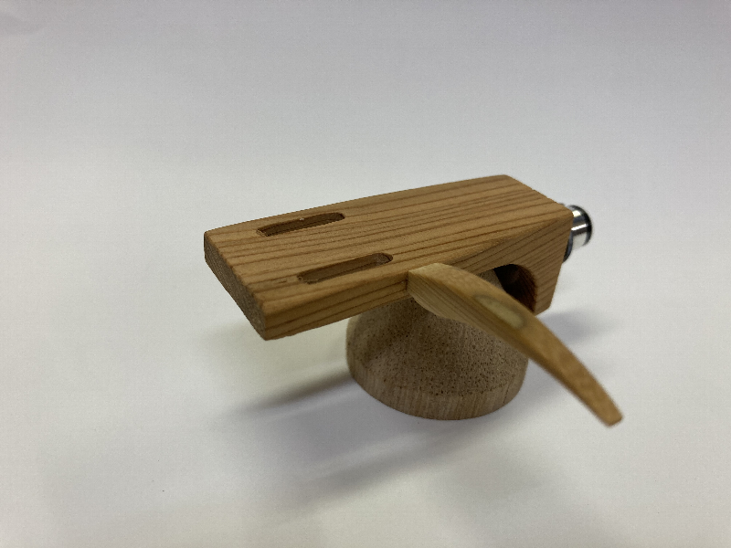 レコード音の追求 木のヘッドシェル (備長炭➕花梨、黒檀の指掛け) 9g