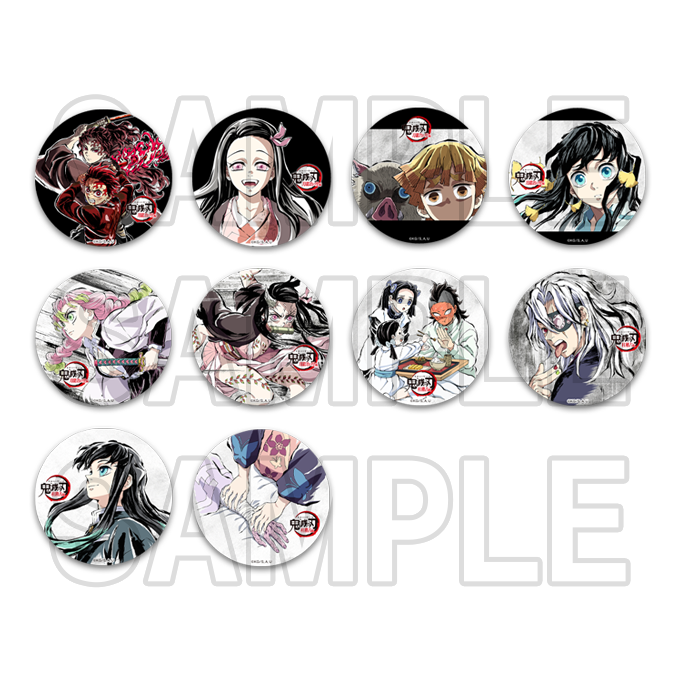 鬼滅の刃 全集中展 幕間画 缶バッジ 壱 弍 参 肆 伍 各10個 未開封50個