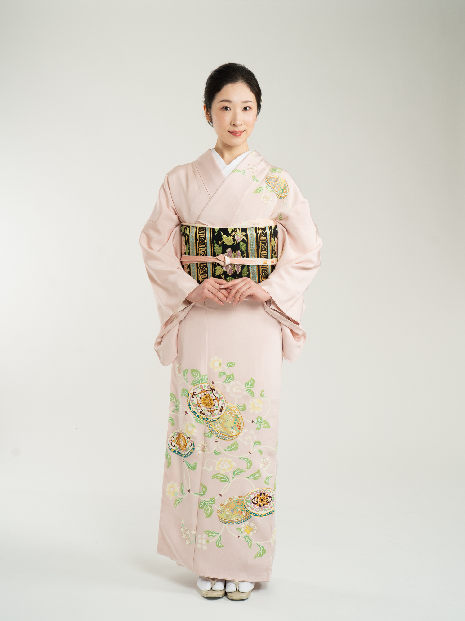 極美品 訪問着 フルセット 友禅 裄67 68 蝶 鳥卒業式 入学