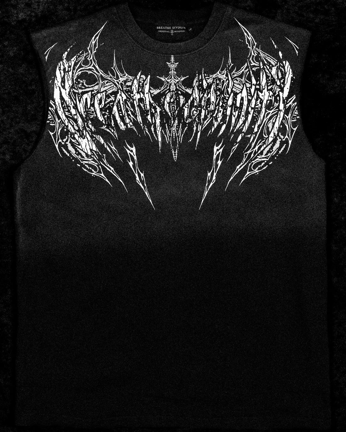 Breathe Divinity , Death Eater Oversized Cutoff tee [SMOKE