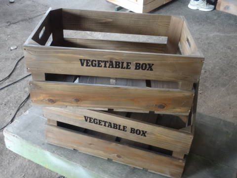 アンティーク調 ベジタブルボックスのオーダー製作 | 木箱専門店