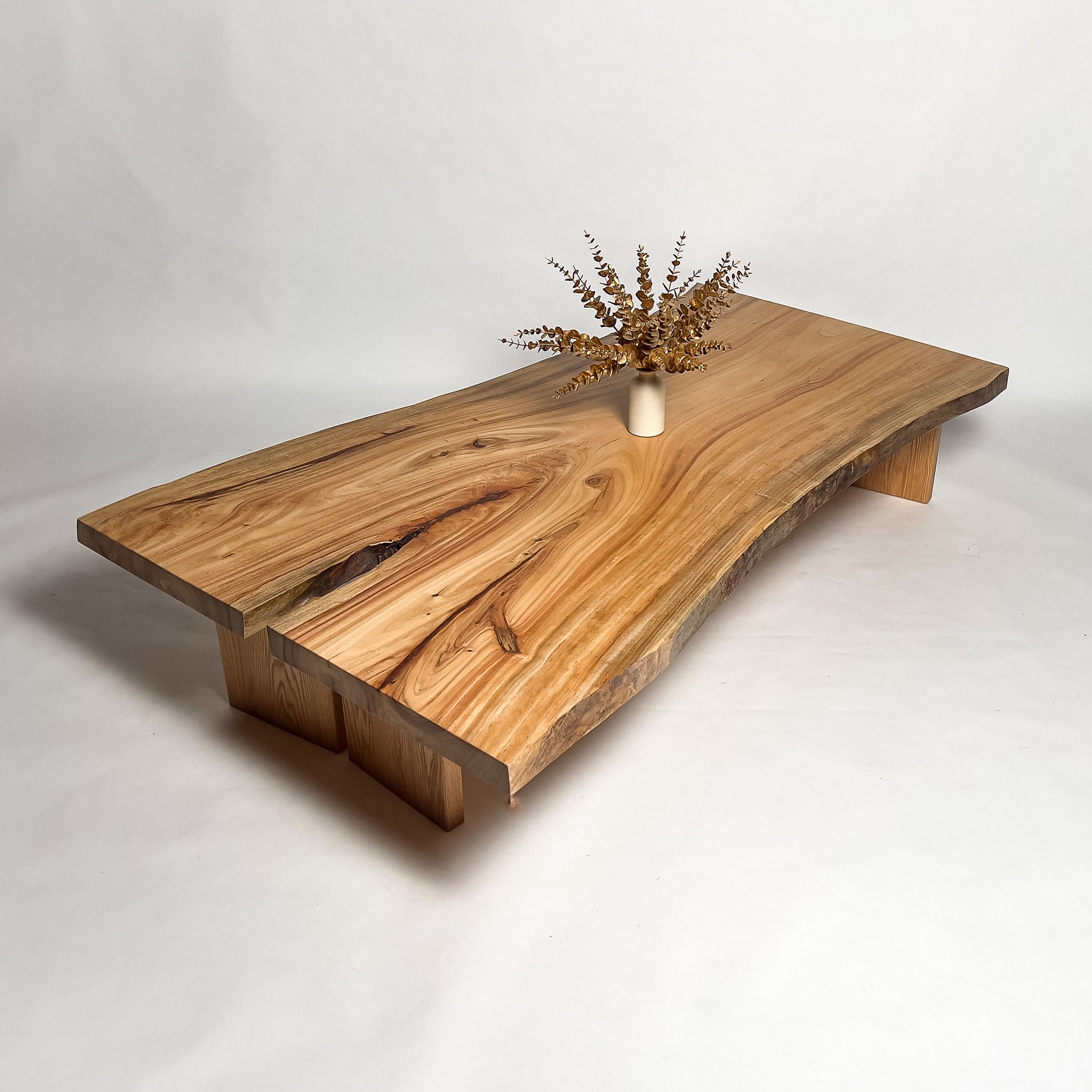 天然木座卓 一枚板 ショップ 曲線脚デザイン【無垢】 天然木座卓一枚板