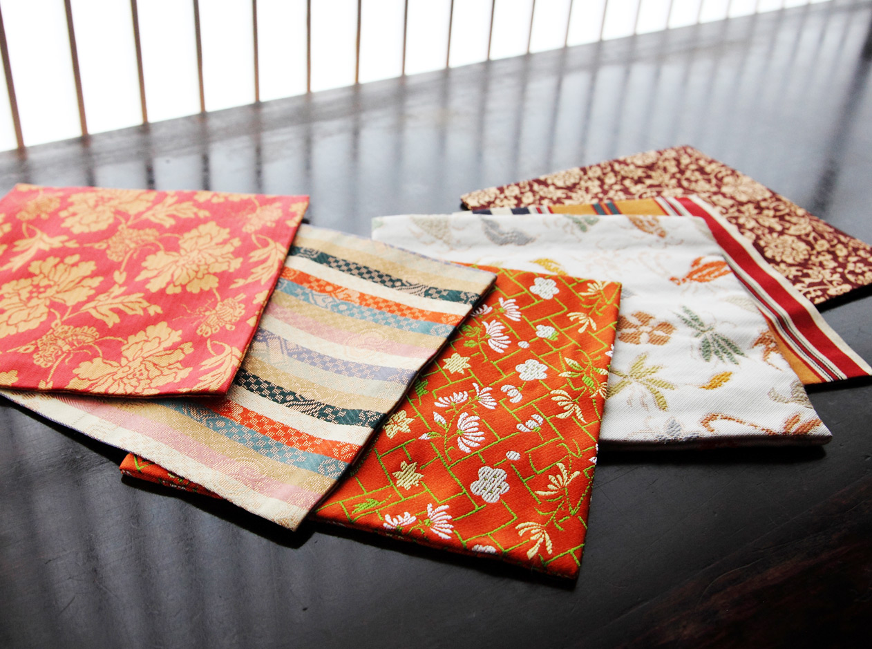 四君子 名物裂 出服紗（出袱紗・出帛紗・出ぶくさ）No4 茶道具 出