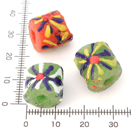 アフリカントレードビーズ パウダーグラス2 オレンジ【アウトレット