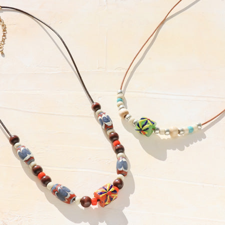 アフリカントレードビーズ パウダーグラス2 オレンジ【アウトレット