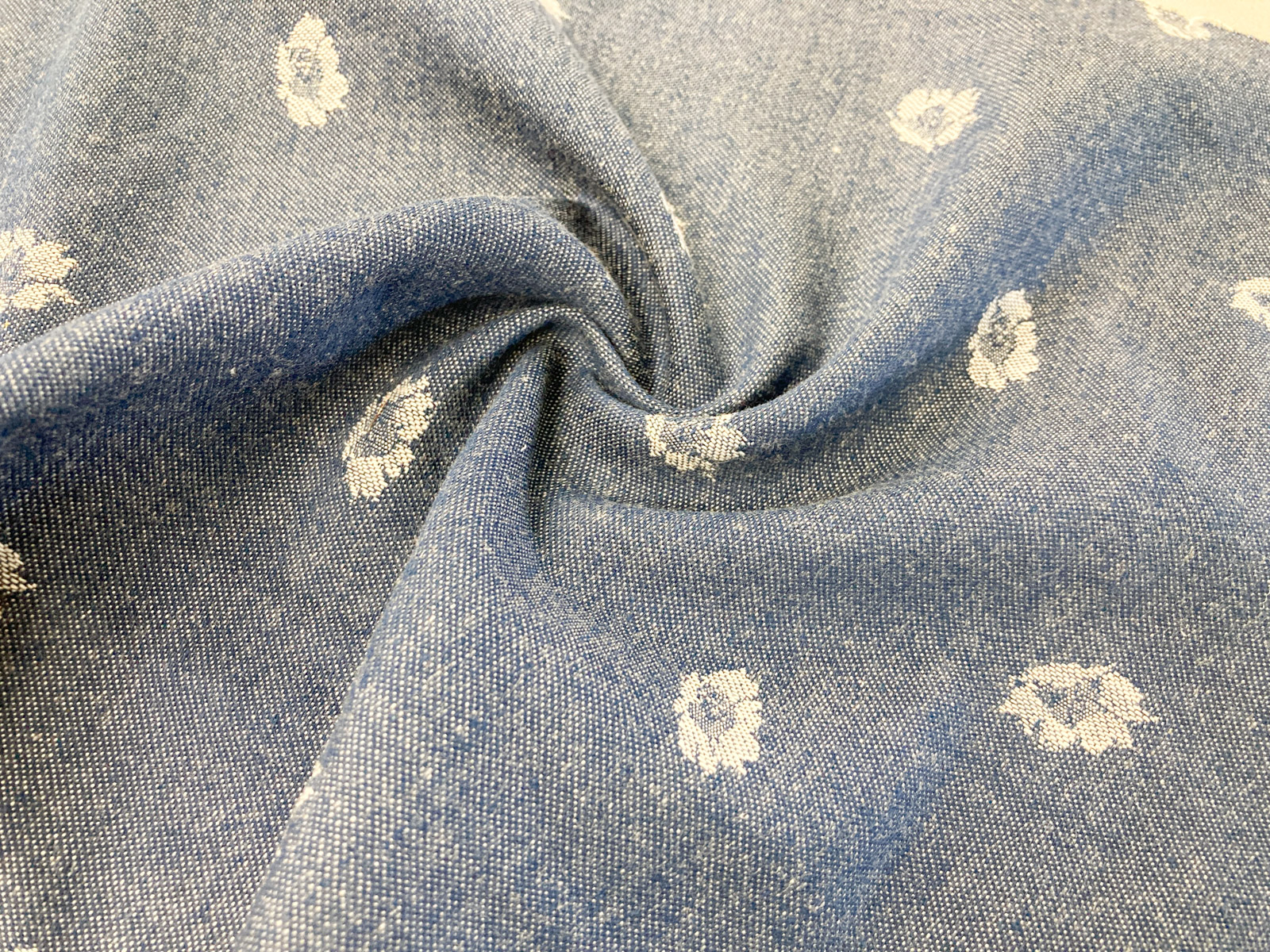 KYC240-58 13 30×20先染めダンガリージャカード広巾｜先染め｜小紋