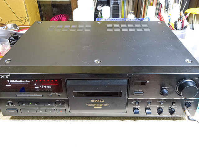 SONY K-222ESG ジャンク カセットドアオープンしません SONY TC