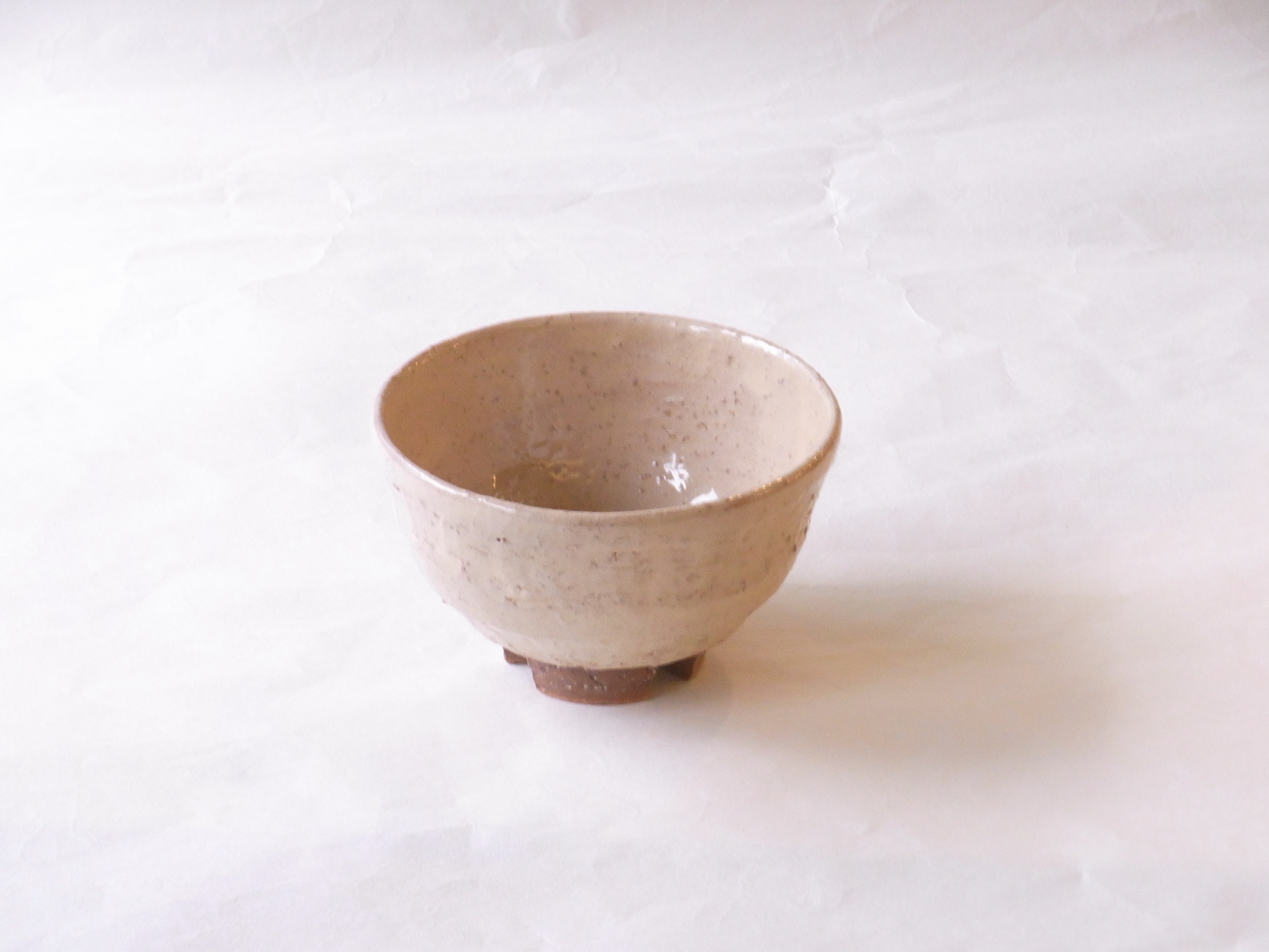 ☆茶3 萩焼名工 岡田裕 萩茶碗 共箱 直径14cm 東N7-0910① ☆茶3 萩焼