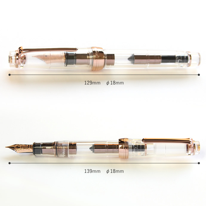 NAGASAWAオリジナル万年筆 ギアスケ ピンクゴールド