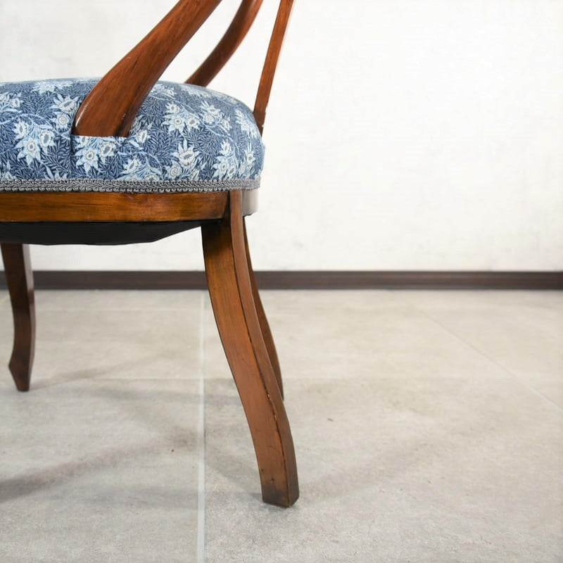 1900'sアンティークホールチェア.2 (ウィリアムモリス生地の座面