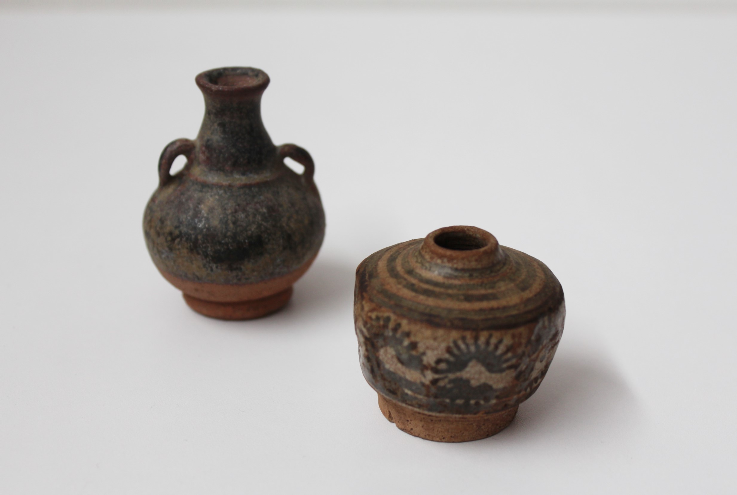 美しい古美術◇蔵から美しい飴茶色の扇の香壺、香合が出て来ました