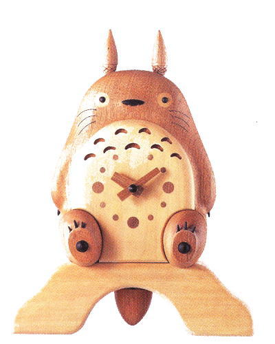 廃盤品 】トトロ 木製 時計 リズム時計工業 置き/掛け両用 廃盤品