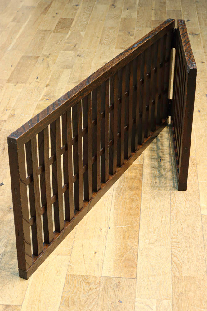 昭和レトロ 帳場格子2つ折り ついたて 格子 古道具 古民家 帳場格子