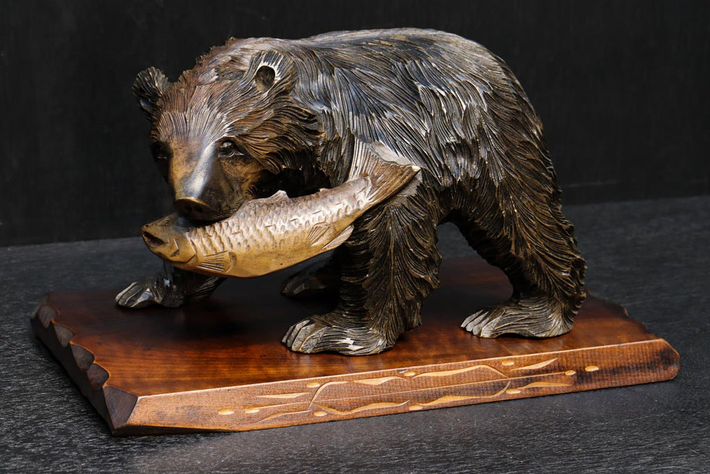 木彫り 熊 一升瓶 民芸 オブジェ セット売り 木彫り 熊 一升瓶 民芸