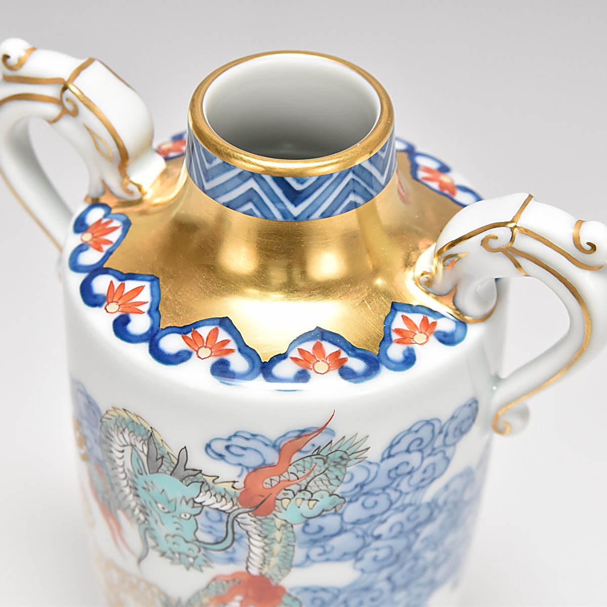 龍鳳茶筒 工芸品 陶磁器 装飾品 花瓶 花器 美品 美術品 置物 陶芸 龍鳳