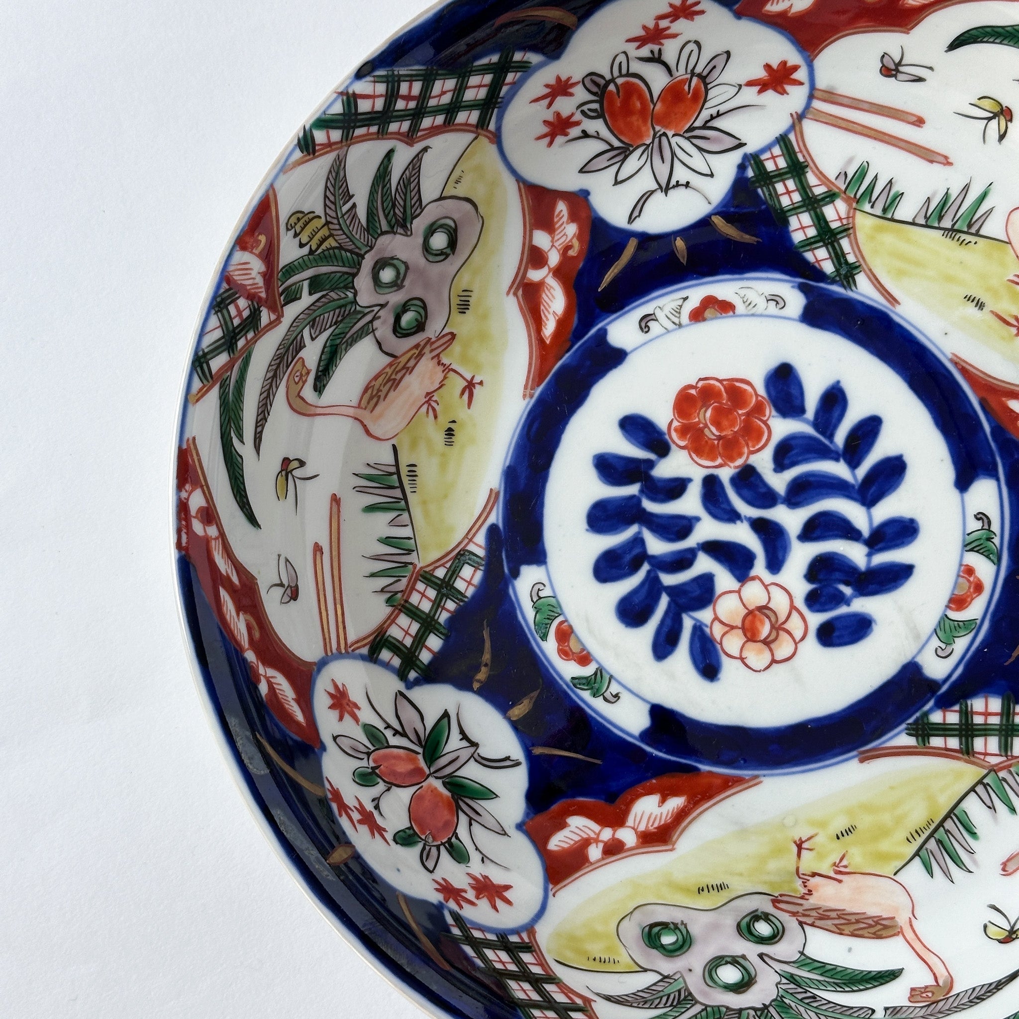 染め付け火鉢 瓢箪柄 鉢カバー 他用途鉢 伊万里 最大径47cm レトロ【美