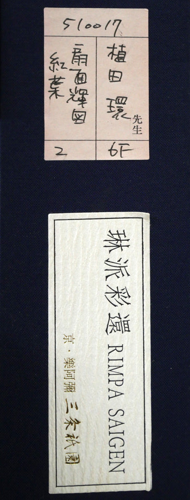 植田環「扇面輝図 紅葉」日本画・F6号 絵画買取・販売の小竹美術