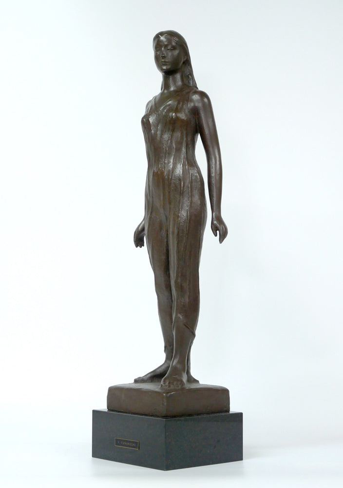 彫刻家 船越保武 少女 頭像 銅像 Y.FUNAKOSHI