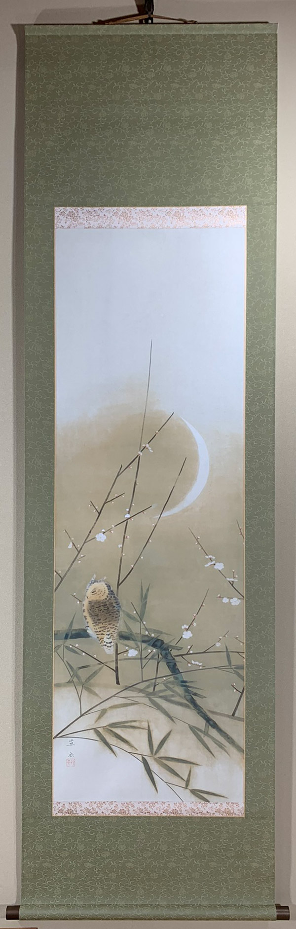 田中案山子 野葡萄 花鳥画 掛け軸 共箱 書画、骨董品、美術品 【公式通販】