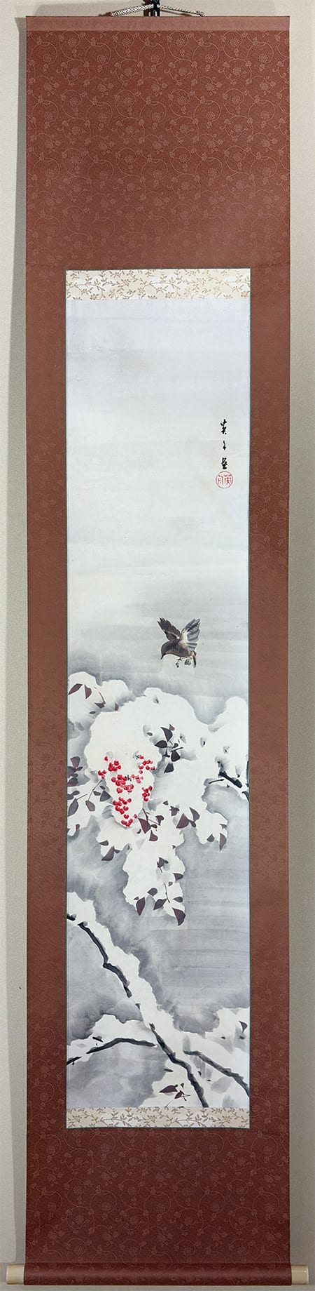 加藤英舟自筆『五月晴』掛軸（共箱） 加藤英舟自筆『五月晴』掛軸（共箱）