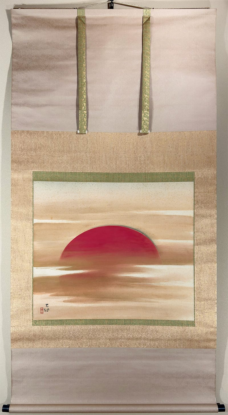 劉奎齢作・猫と魚図 中堂掛軸 宣紙 掛軸仕立て済 180×70cm 劉奎齢作