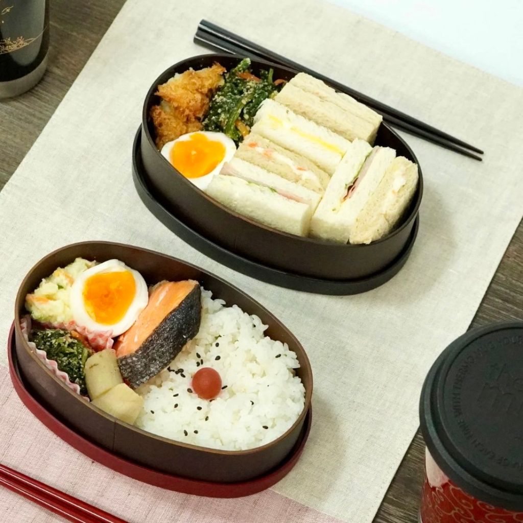 弁当箱セット 漆塗り弁当箸・弁当袋付き（漆黒） – 漆器 高翆